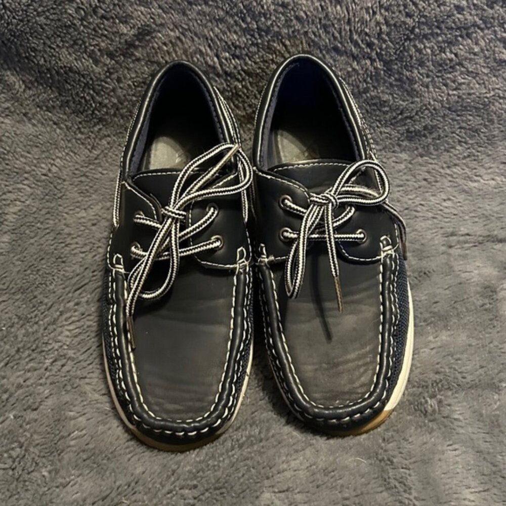 Boys XRay Boat Shoes Navy Blue White Comfortable Size 13